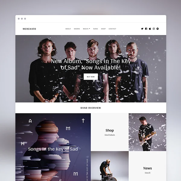 We just released our newest #WordPress theme for bands and musicians! Merchato is exclusively available on the Envato marketplace and comes with full support for WooCommerce powered stores. https://demo.audiotheme.com/merchato/ #diymusician